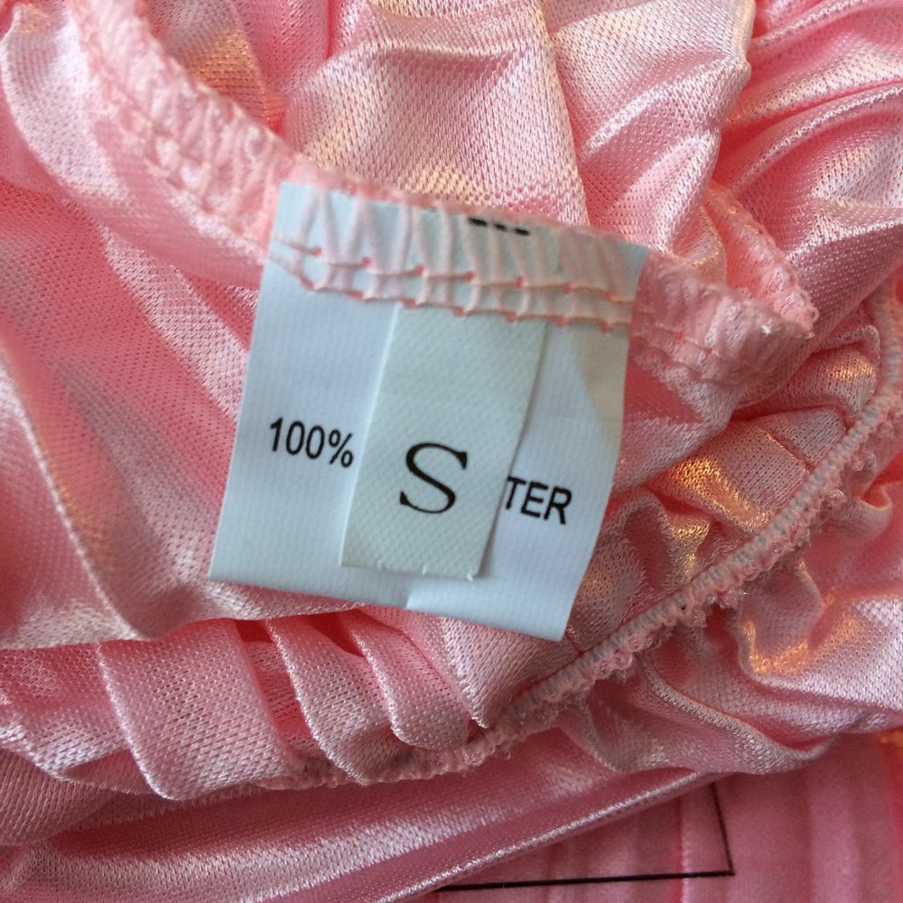 Pink Silky Sexy Jumpsuit Halter Tie Neck  Small - Picture 5 of 5